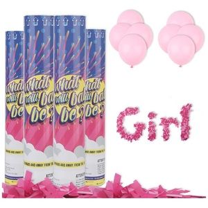 Confetti party poppers - PINK